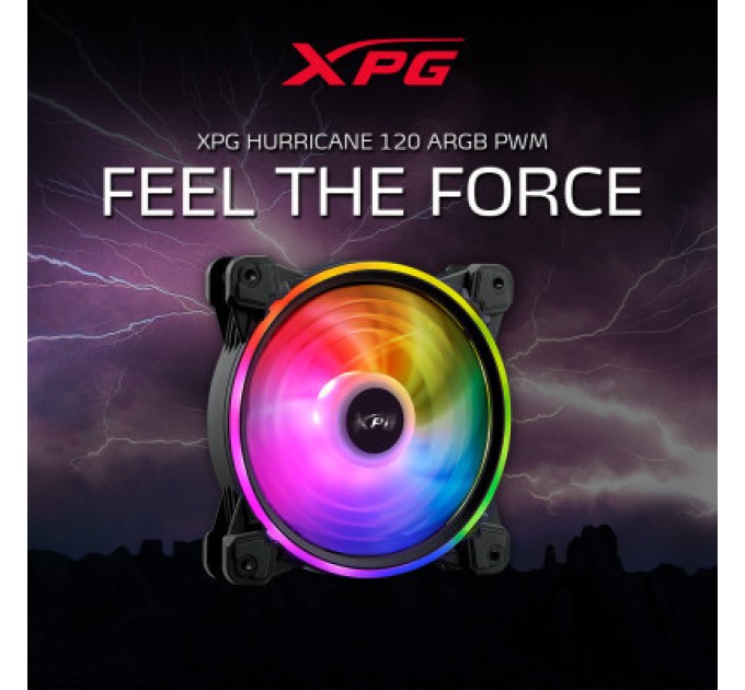 ADATA Кулер до корпусу ADATA HURRICANE120ARGBPWM-BKCWW