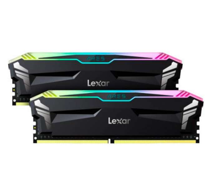 Lexar Модуль пам'яті для комп'ютера DDR4 16GB (2x8GB) 3600 MHz Ares RGB Black Lexar (LD4BU008G-R3600GDLA)