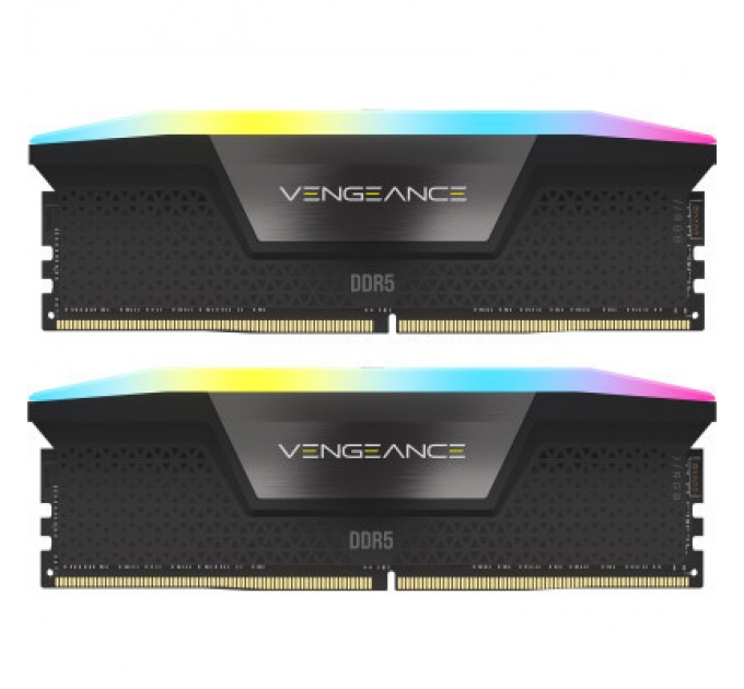 Corsair Модуль пам'яті для комп'ютера DDR5 64GB (2x32GB) 6000 MHz Vengeance RGB Corsair (CMH64GX5M2B6000C38)