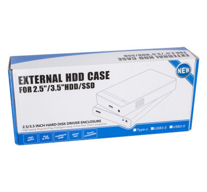 PowerPlant Кишеня зовнішня PowerPlant HDD 2.5/3.5" USB3.0 (HC380404)