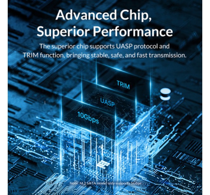 Orico Кишеня зовнішня Orico USB3.2 Gen2 USB-C M.2 NVMe/NGFF(SATA) Dual Protocol SSD (HC380503)