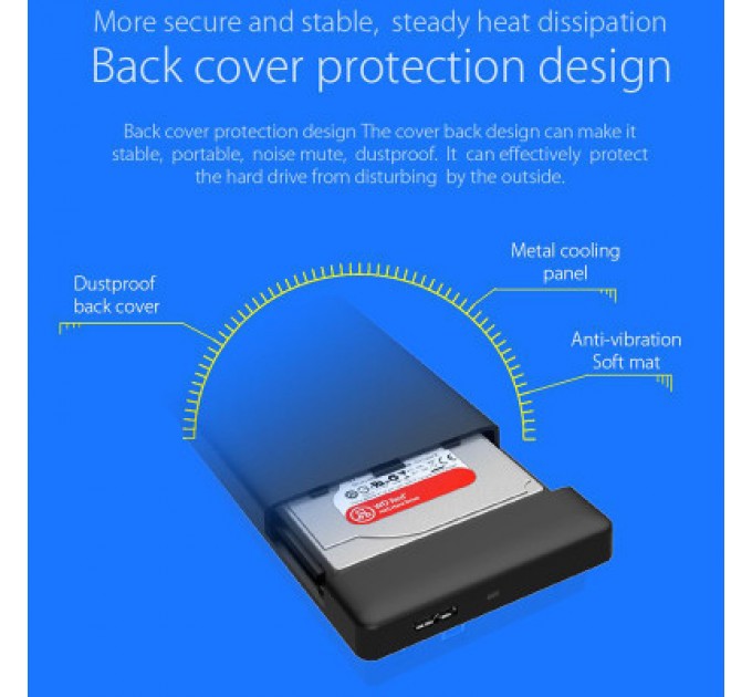 Orico Кишеня зовнішня Orico HDD 2588US3-V1-BK-BP (HC380374)