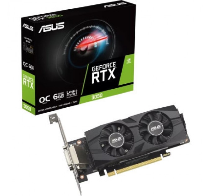 ASUS Відеокарта ASUS GeForce RTX3050 6Gb OC LP BRK (RTX3050-O6G-LP-BRK)