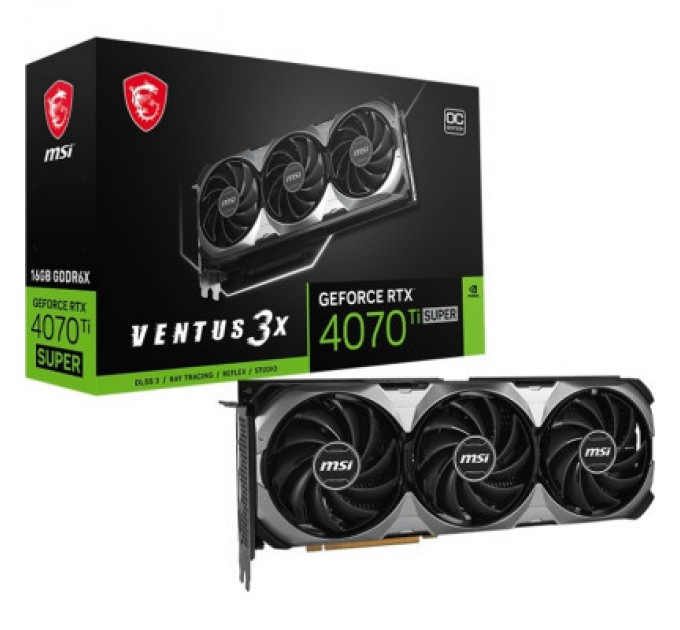 MSI Відеокарта MSI GeForce RTX4070Ti SUPER 16Gb VENTUS 3X OC (RTX 4070 Ti SUPER 16G VENTUS 3X OC)