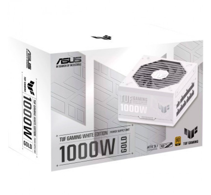 ASUS Блок живлення ASUS 1000W TUF-GAMING-1000G-WHITE PCIE5 (90YE00S5-B0NA00)
