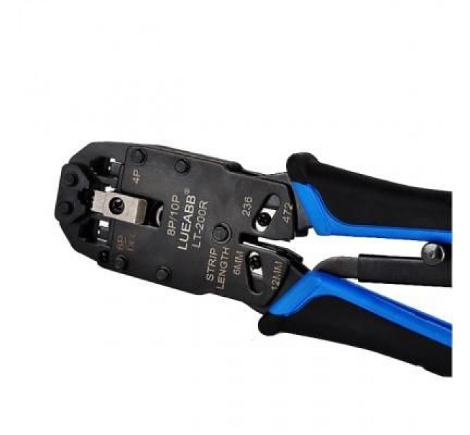 Merlion Інструмент Merlion RJ-45 (8P8C), RJ-12/11 (6P6C), 4P/6P/8P, з храповиком (HT-200R)