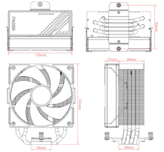 ID-Cooling Кулер до процесора ID-Cooling Frozn A410 ARGB White (FROZN A410 ARGB White)