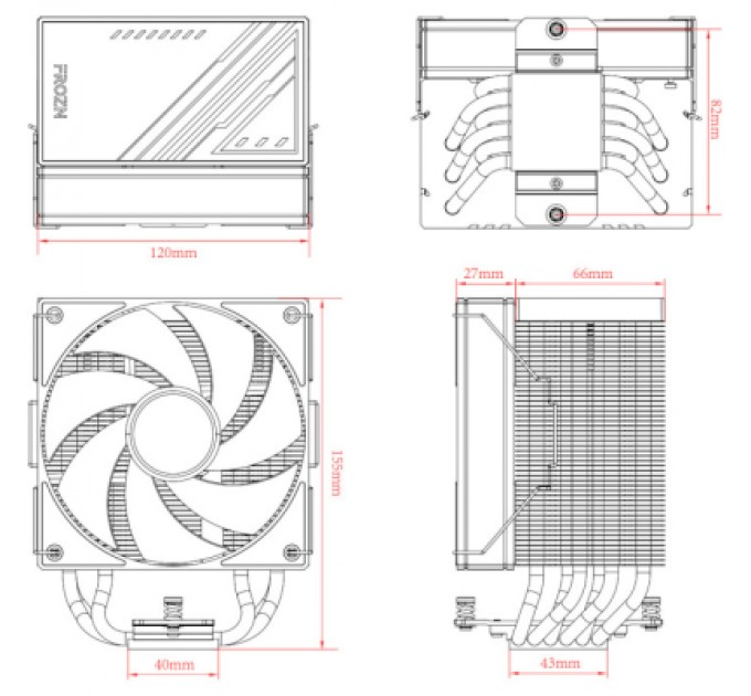 ID-Cooling Кулер до процесора ID-Cooling Frozn A610 ARGB (FROZN A610 ARGB)