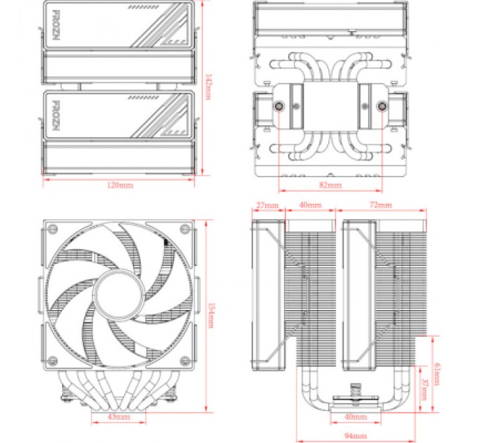 ID-Cooling Кулер до процесора ID-Cooling Frozn A620 ARGB (FROZN A620 ARGB)