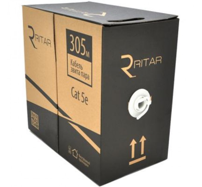 Ritar Кабель мережевий Ritar FTP 305м КНПЭп 4p 24AWG [СCA] зовнішній, дріт, котушка (11830)