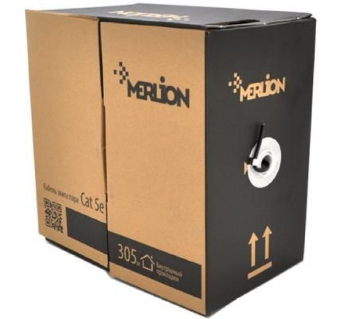 Merlion Кабель мережевий Merlion UTP 500м КНП (2*2*0.5) 2p 24 AWG [СCA] внешний (09844)
