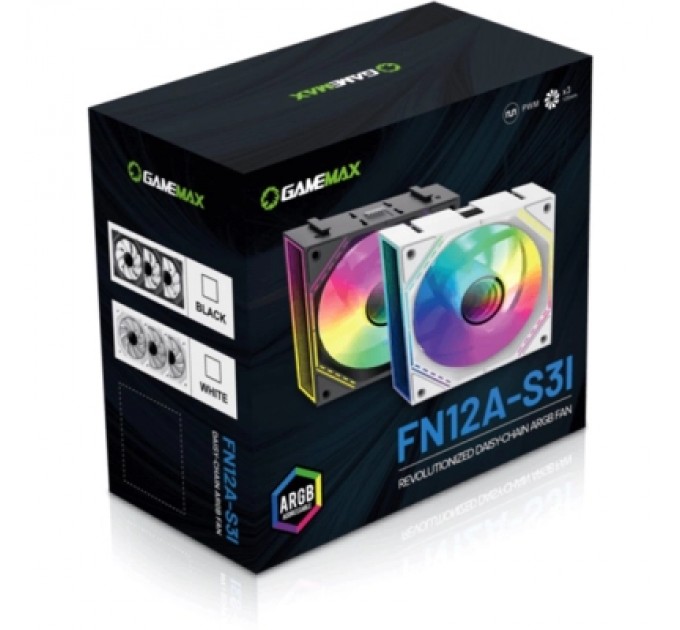 Gamemax Кулер до корпусу Gamemax FN12A-S3I-W