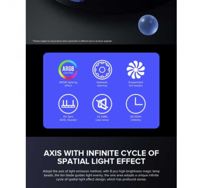 Gamemax Кулер до корпусу Gamemax FN-12Rainbow-Q-Infinity
