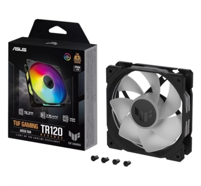 ASUS Кулер до корпусу ASUS TUF Gaming TR120 ARGB Reverse Black (90DA00D0-B09000)