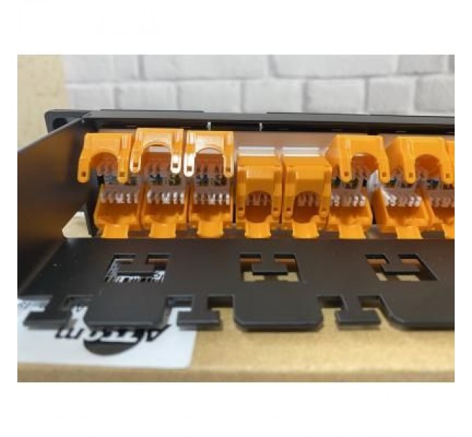 Atcom Патч-панель 19" 24хRJ-45 UTP 1U cat.6, в зборі з Keystone, Organizer Atcom (P6148)