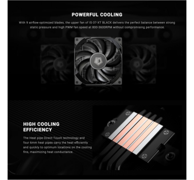 ID-Cooling Кулер до процесора ID-Cooling IS-37-XT Black