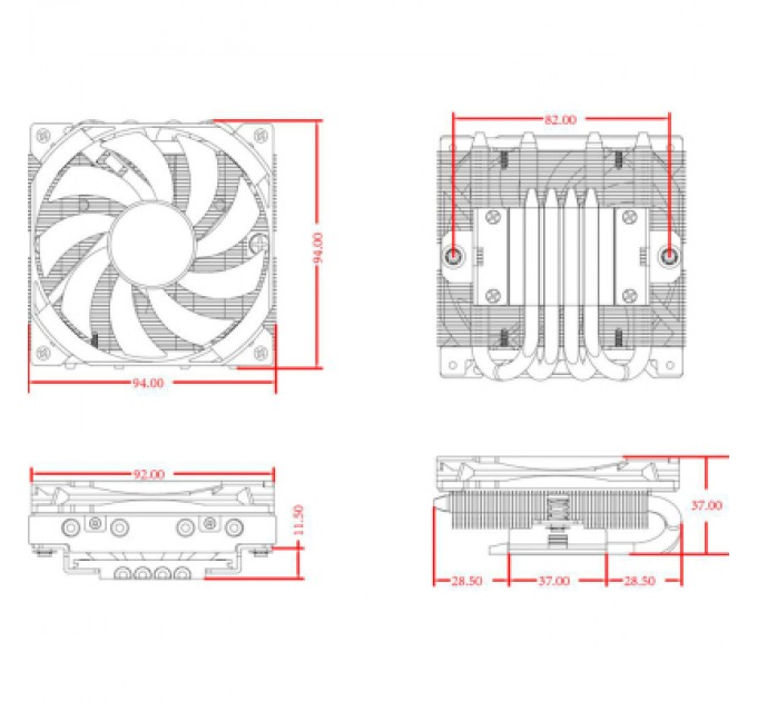 ID-Cooling Кулер до процесора ID-Cooling IS-37-XT Black