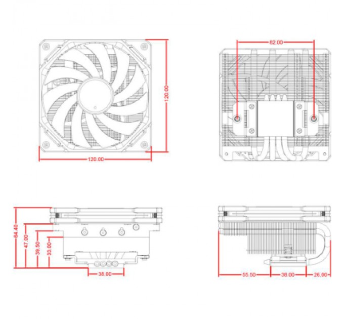 ID-Cooling Кулер до процесора ID-Cooling IS-65-XT Black