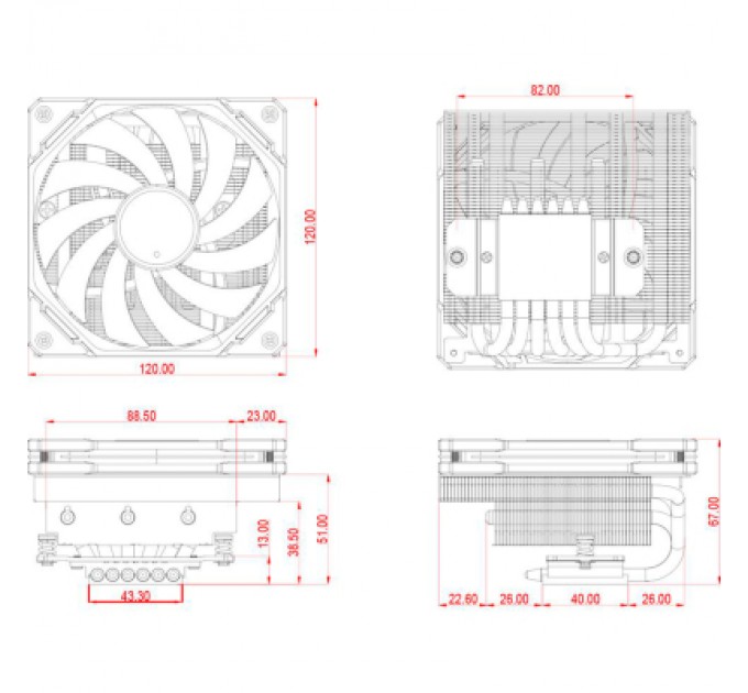 ID-Cooling Кулер до процесора ID-Cooling IS-67-XT White