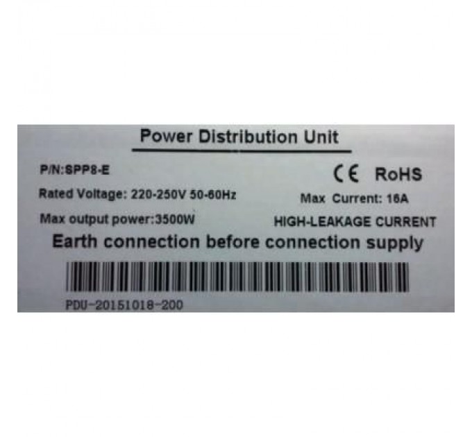 Hypernet Силовий блок Hypernet 19" 9 розеток без кабеля без вимикача (SPP9-WC)