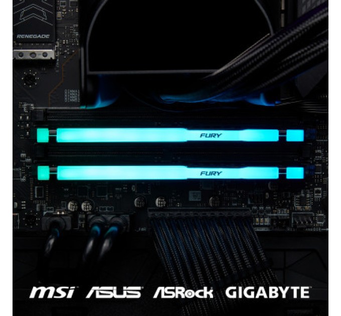 Kingston Fury (ex.HyperX) Модуль пам'яті для комп'ютера DDR5 32GB 5200 MHz Beast RGB EXPO Kingston Fury (ex.HyperX) (KF552C36BBEA-32)