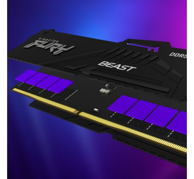 Kingston Fury (ex.HyperX) Модуль пам'яті для комп'ютера DDR5 32GB 5200 MHz Beast RGB EXPO Kingston Fury (ex.HyperX) (KF552C36BBEA-32)
