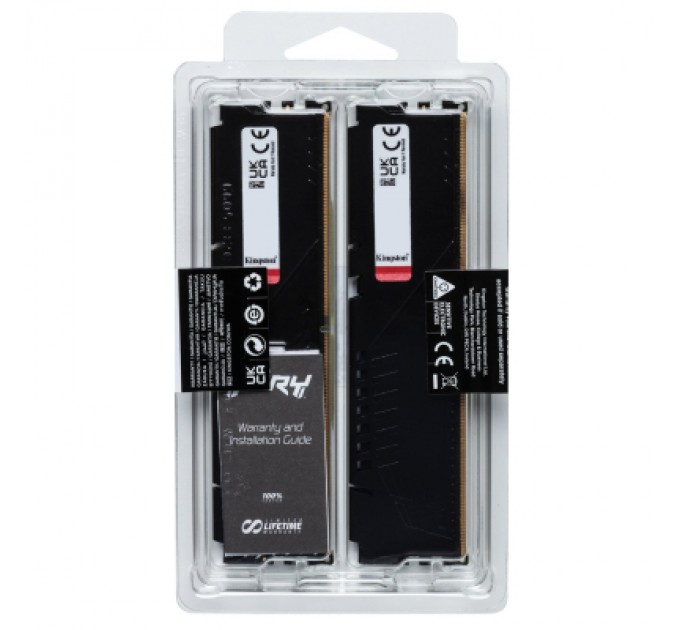 Kingston Fury (ex.HyperX) Модуль пам'яті для комп'ютера DDR5 16GB (2x8GB) 6000 MHz Beast Black XMP Kingston Fury (ex.HyperX) (KF560C30BBK2-16)