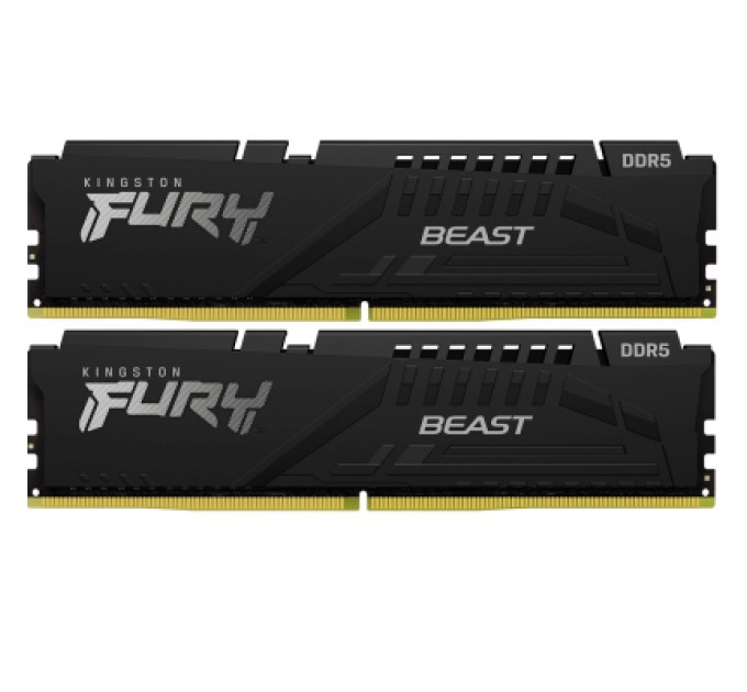Kingston Fury (ex.HyperX) Модуль пам'яті для комп'ютера DDR5 16GB (2x8GB) 6000 MHz Beast Black XMP Kingston Fury (ex.HyperX) (KF560C30BBK2-16)