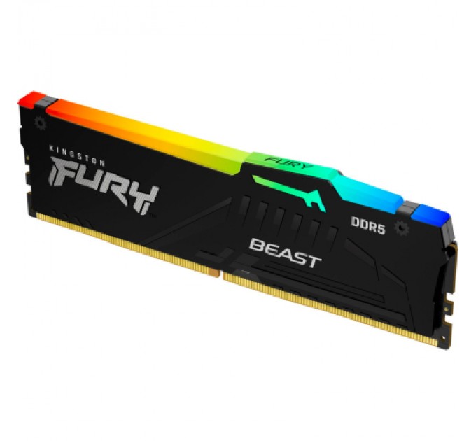 Kingston Fury (ex.HyperX) Модуль пам'яті для комп'ютера DDR5 16GB 6800 MHz Beast RGB EXPO Kingston Fury (ex.HyperX) (KF568C34BBEA-16)