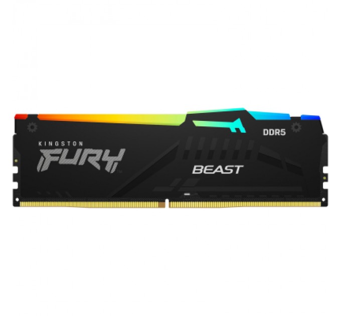 Kingston Fury (ex.HyperX) Модуль пам'яті для комп'ютера DDR5 16GB 6800 MHz Beast RGB XMP Kingston Fury (ex.HyperX) (KF568C34BBA-16)