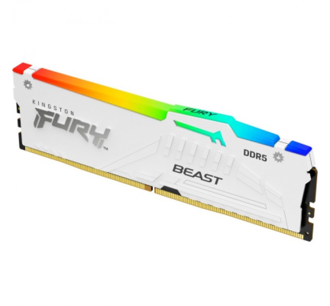 Kingston Fury (ex.HyperX) Модуль пам'яті для комп'ютера DDR5 32GB 6000 MHz Beast White RGB EXPO Kingston Fury (ex.HyperX) (KF560C30BWEA-32)