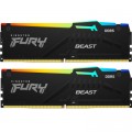 Kingston Fury (ex.HyperX) Модуль пам'яті для комп'ютера DDR5 32GB (2x16GB) 6400 MHz Beast RGB XMP Kingston Fury (ex.HyperX) (KF564C32BBAK2-32)