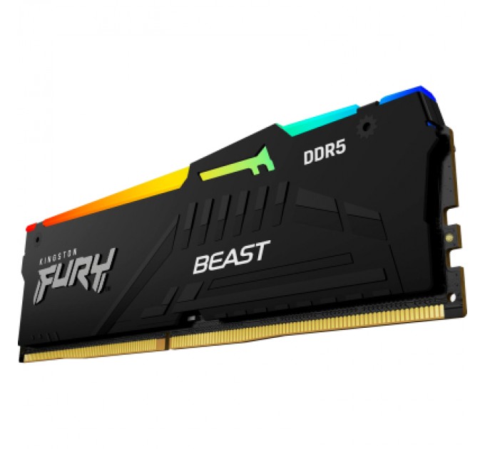 Kingston Fury (ex.HyperX) Модуль пам'яті для комп'ютера DDR5 32GB 6400 MHz Beast RGB EXPO Kingston Fury (ex.HyperX) (KF564C32BBEA-32)