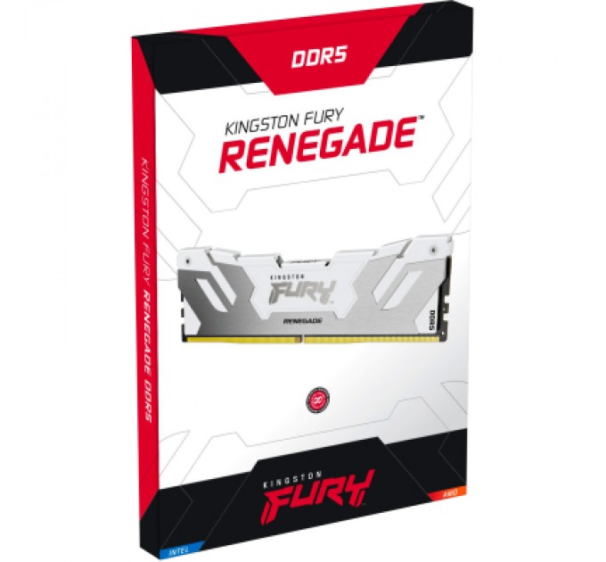Kingston Fury (ex.HyperX) Модуль пам'яті для комп'ютера DDR5 32GB (2x16GB) 7200 MHz Renegade White XMP Kingston Fury (ex.HyperX) (KF572C38RWK2-32)