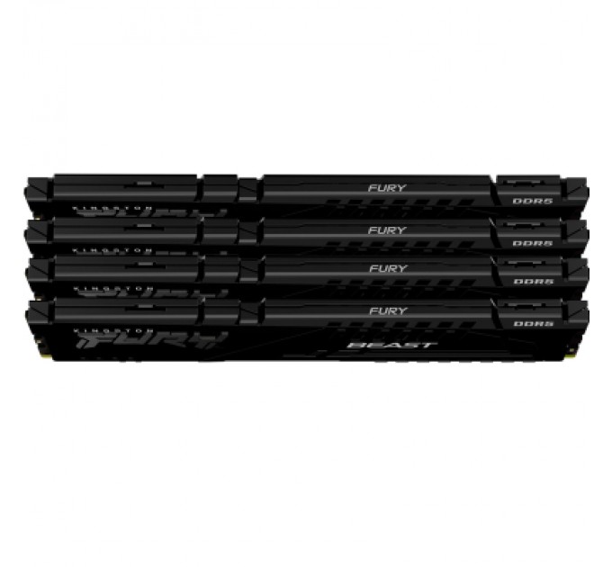 Kingston Fury (ex.HyperX) Модуль пам'яті для комп'ютера DDR5 128GB (4x32GB) 5600 MHz Beast Black XMP Kingston Fury (ex.HyperX) (KF556C40BBK4-128)