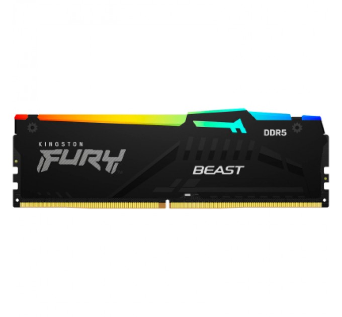 Kingston Fury (ex.HyperX) Модуль пам'яті для комп'ютера DDR5 128GB (4x32GB) 5600 MHz Beast RGB XMP Kingston Fury (ex.HyperX) (KF556C40BBAK4-128)