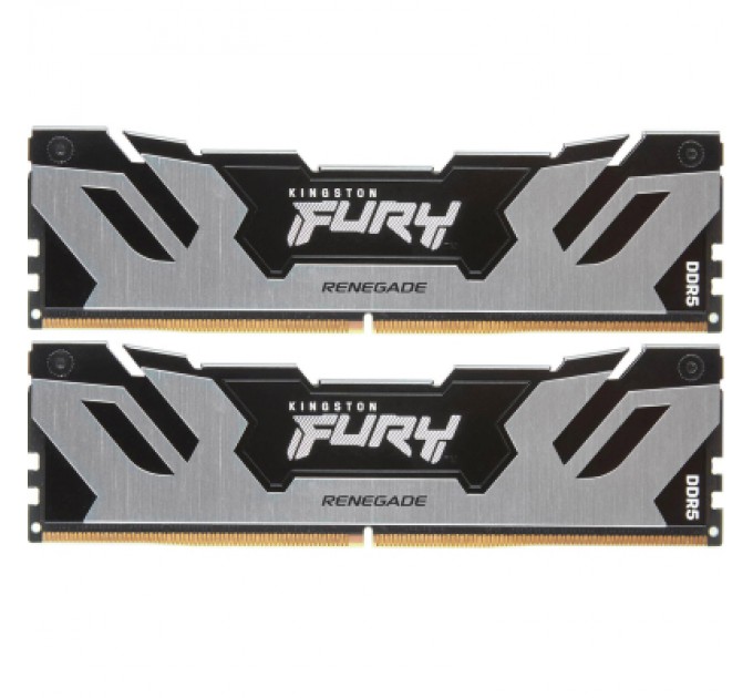 Kingston Fury (ex.HyperX) Модуль пам'яті для комп'ютера DDR5 32GB (2x16GB) 7600 MHz Renegade Silver XMP Kingston Fury (ex.HyperX) (KF576C38RSK2-32)