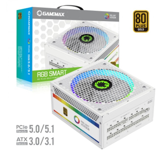 Gamemax Блок живлення Gamemax 1050W (RGB1050 PRO WH (ATX3.0/3.1 PCI)