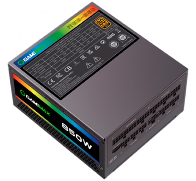 Gamemax Блок живлення Gamemax 850W (RGB 850 PRO (ATX3.03.1 PCIe5.0)