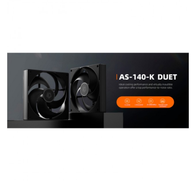 ID-Cooling Кулер до корпусу ID-Cooling Вентилятор ID-Cooling AS-140-K Duet Black (AS-140-K DUET)
