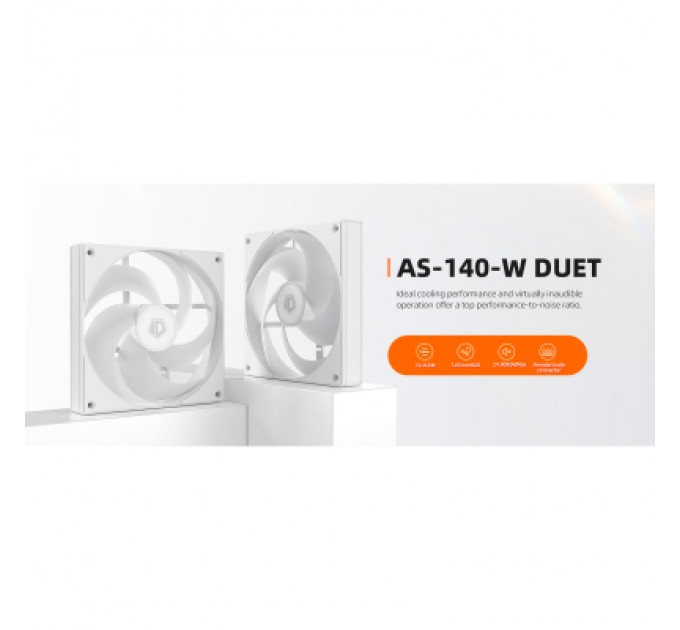 ID-Cooling Кулер до корпусу ID-Cooling Вентилятор ID-Cooling AS-140-W Duet White (AS-140-W DUET)