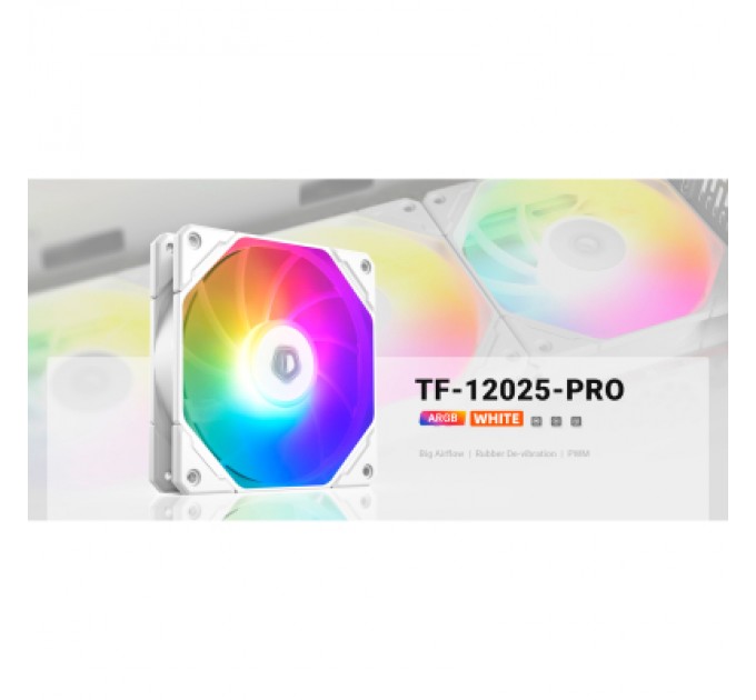 ID-Cooling Кулер до корпусу ID-Cooling Вентилятор ID-Cooling TF-12025-Pro ARGB White (TF-12025-PRO-ARGB-WHITE)