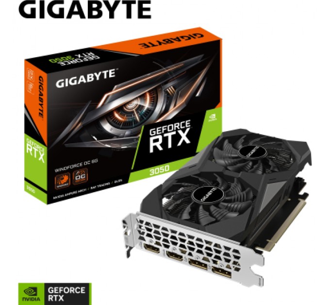 GIGABYTE Відеокарта GIGABYTE GeForce RTX3050 6Gb WINDFORCE OC (GV-N3050WF2OC-6GD)