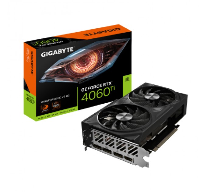 GIGABYTE Відеокарта GIGABYTE GeForce RTX4060Ti 8Gb WINDFORCE OC (GV-N406TWF2OCV2-8GD)