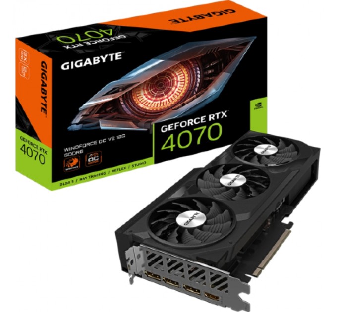 GIGABYTE Відеокарта GIGABYTE GeForce RTX4070 12Gb WINDFORCE OC (GV-N4070WF3OCV2-12GD)