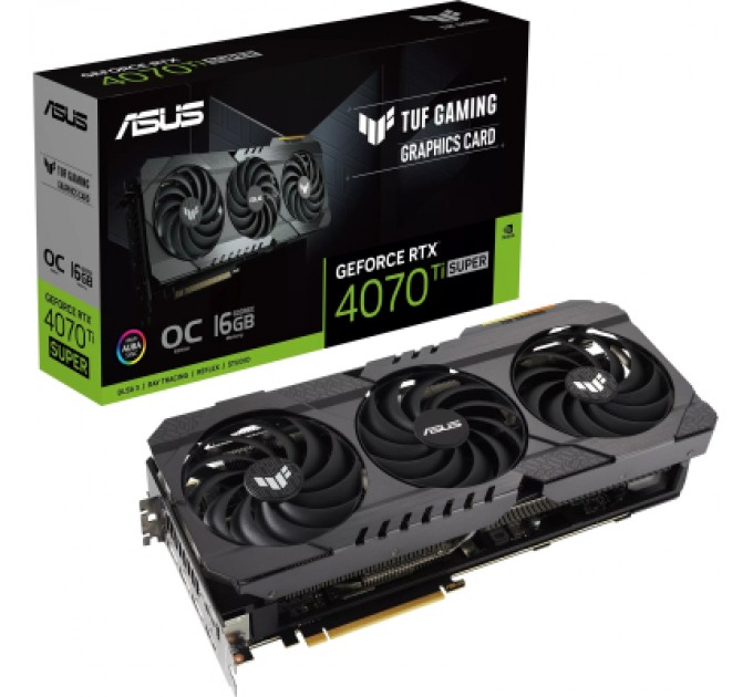 ASUS Відеокарта ASUS GeForce RTX4070Ti SUPER 16Gb TUF OC OG GAMING (TUF-RTX4070TIS-O16G-OG-GAMING)
