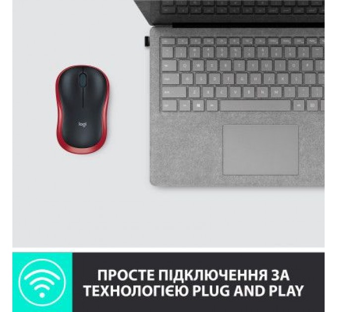 Logitech Мишка Logitech M185 red (910-002240)
