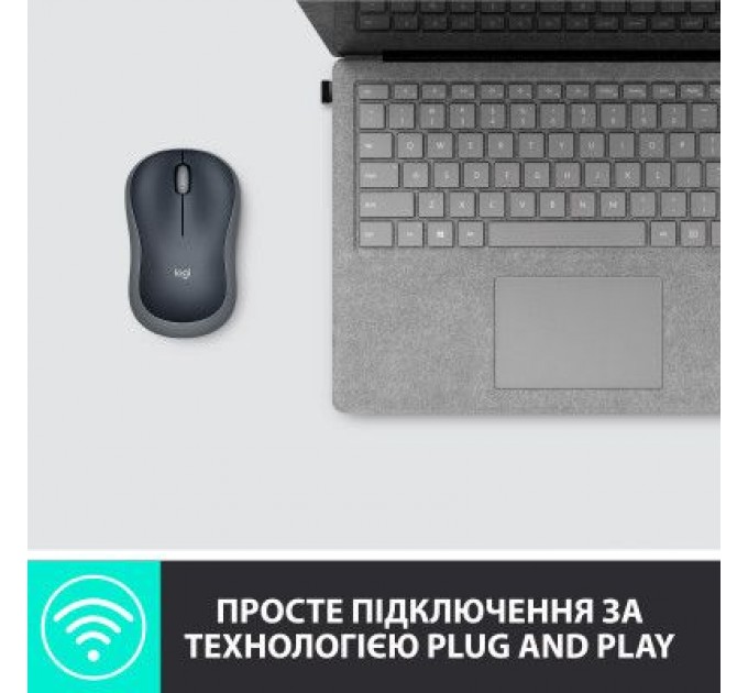 Logitech Мишка Logitech M185 swift grey (910-002238)