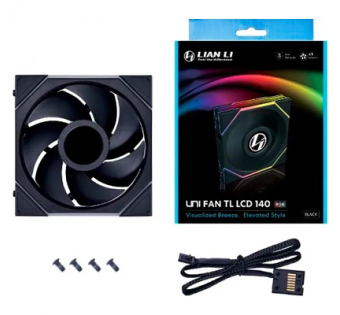 Lian Li Кулер до корпусу Lian Li TL LCD 140-1, Black (G99.14TLLCD1B.00)