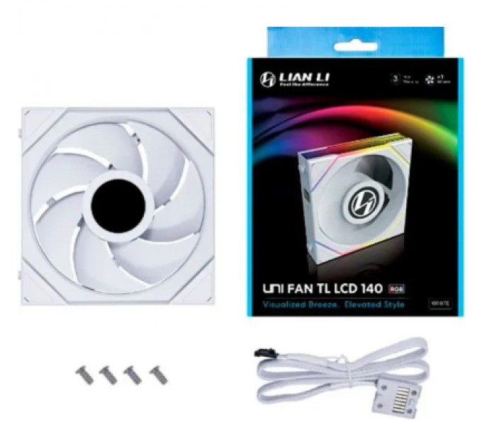 Lian Li Кулер до корпусу Lian Li TL LCD 140-1, White (G99.14TLLCD1W.00)